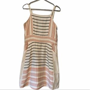 Navy and Orange Cotton Dress